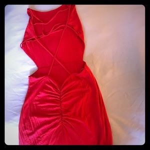 Red Dress, open back